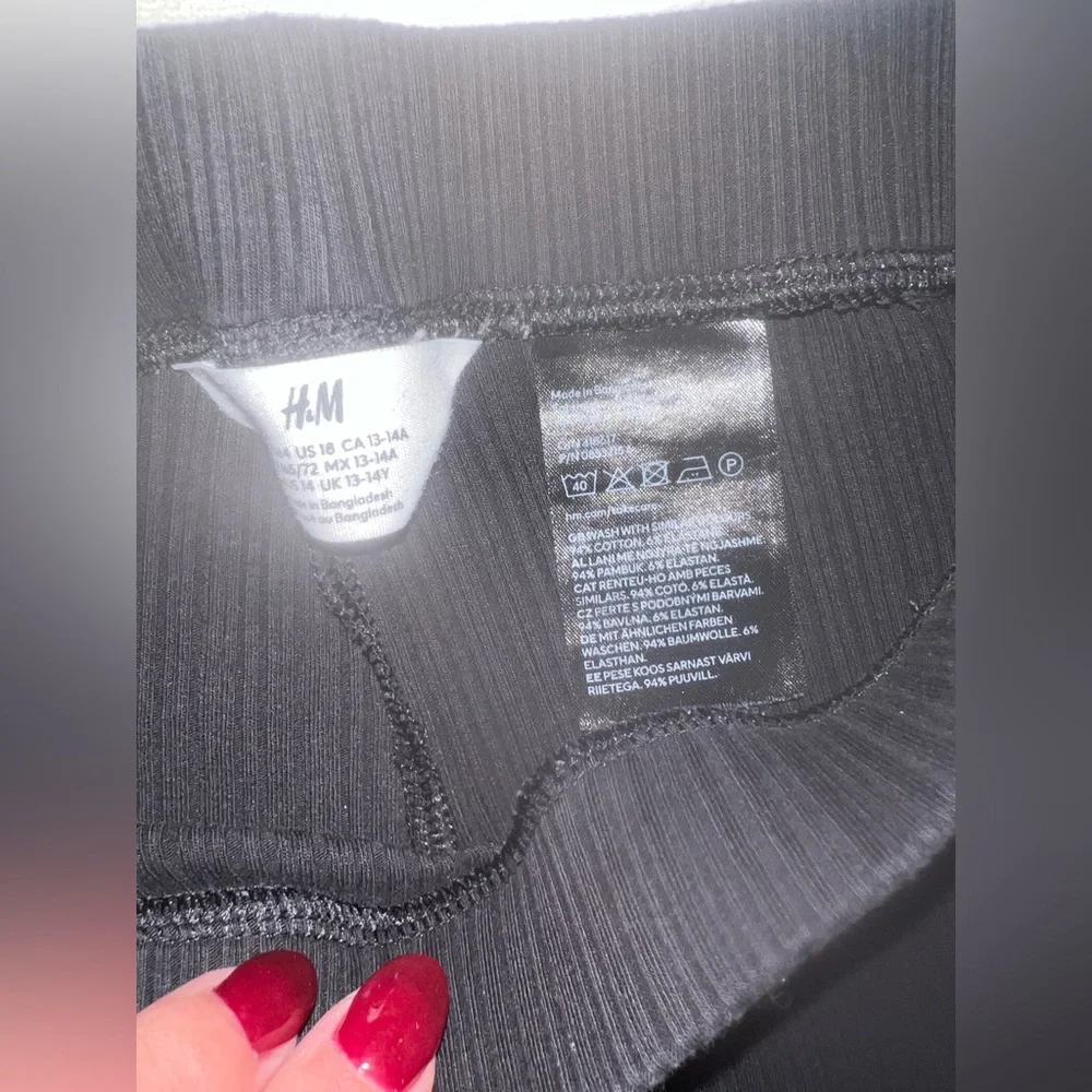 H&M Black Ribbed‎ Pants | EUC